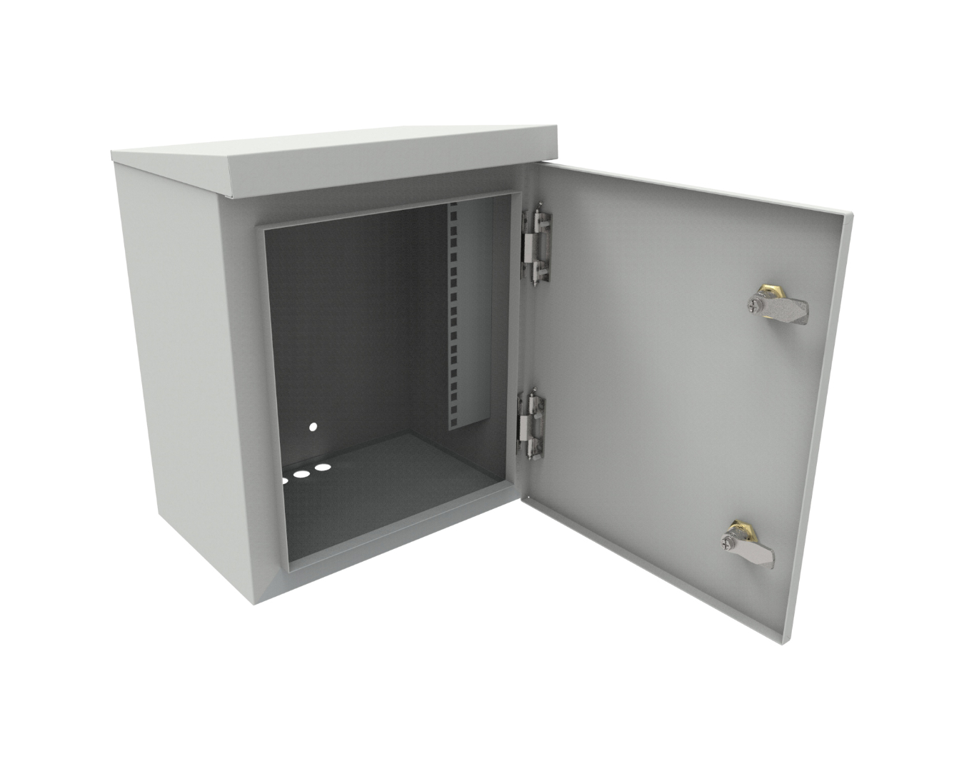 Outdoor cabinets - hermetic mast cabinets: SZMH-350/420/260-P-10"-6U-S-R7035